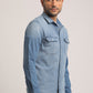 THATCHER-MEN LIGHT BLUE SLIM FIT SHIRT