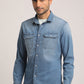 TITAN-MEN LIGHT BLUE SLIM FIT SHIRT