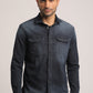 TITUS-MEN DARK BLUE SLIM FIT SHIRT