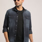 TITUS-MEN DARK BLUE SLIM FIT SHIRT