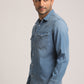 TOBY-MEN DARK BLUE SLIM FIT SHIRT