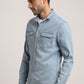 ZYAIRE-MEN LIGHT BLUE SLIM FIT SHIRT