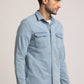 ZYAIRE-MEN LIGHT BLUE SLIM FIT SHIRT