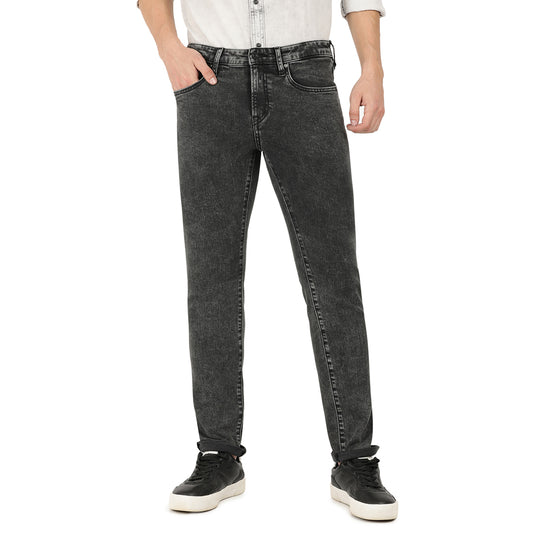 GIANLUCA-Grey Comfort Slim Jeans