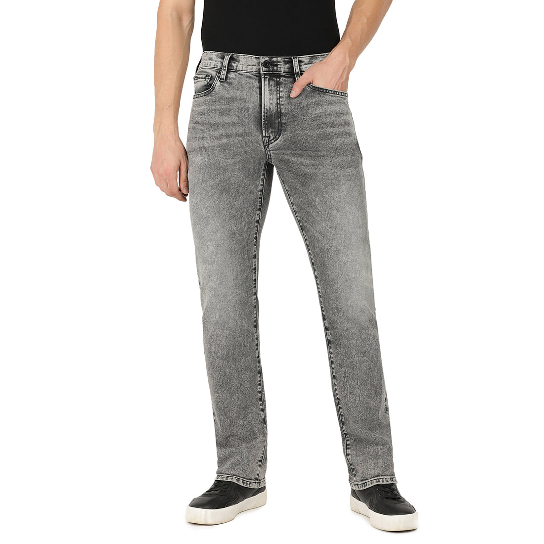 AUGUSTO-Grey Regular Fit Jeans