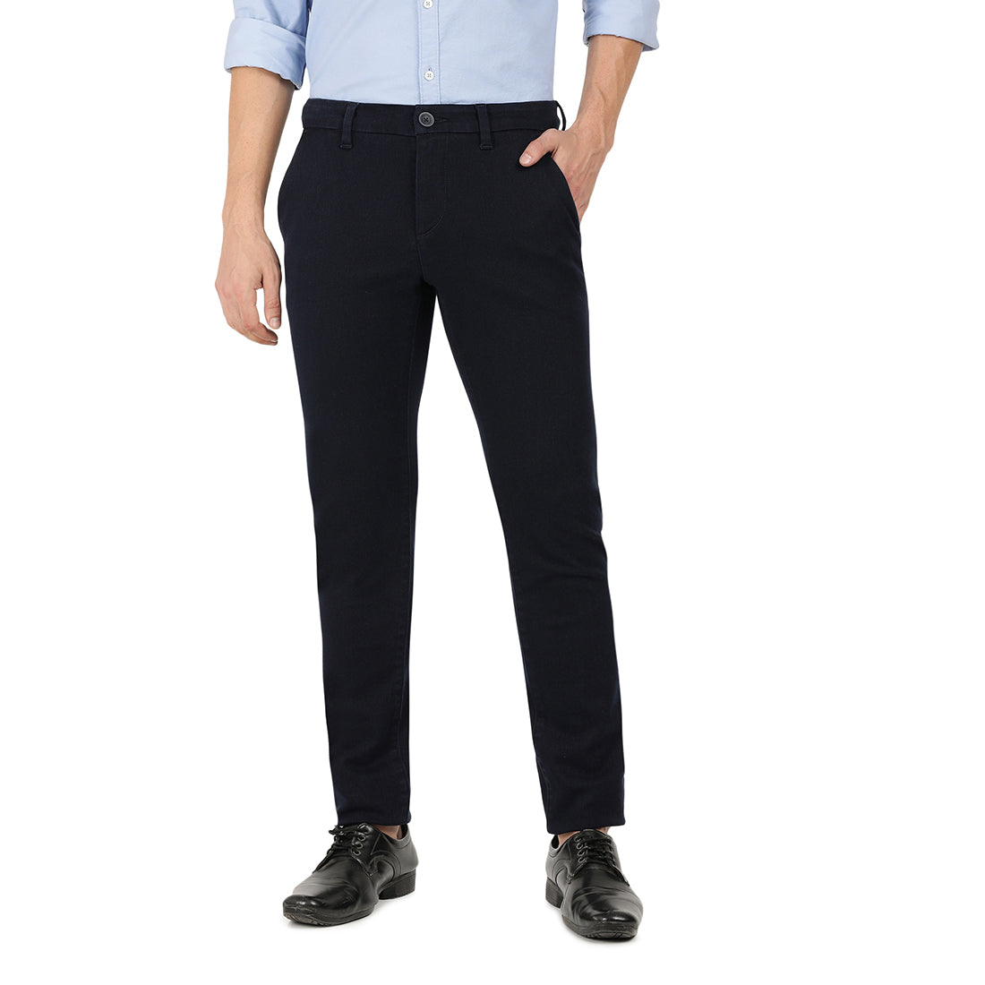 SKYLARK-Navy Blue Smart Casual Jeans