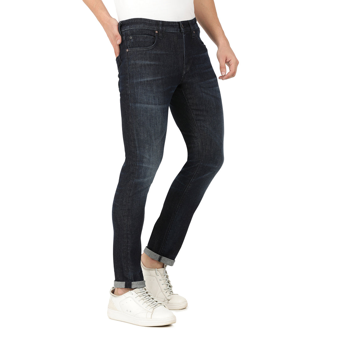 Camillo-Blue Tapered Slim Jeans