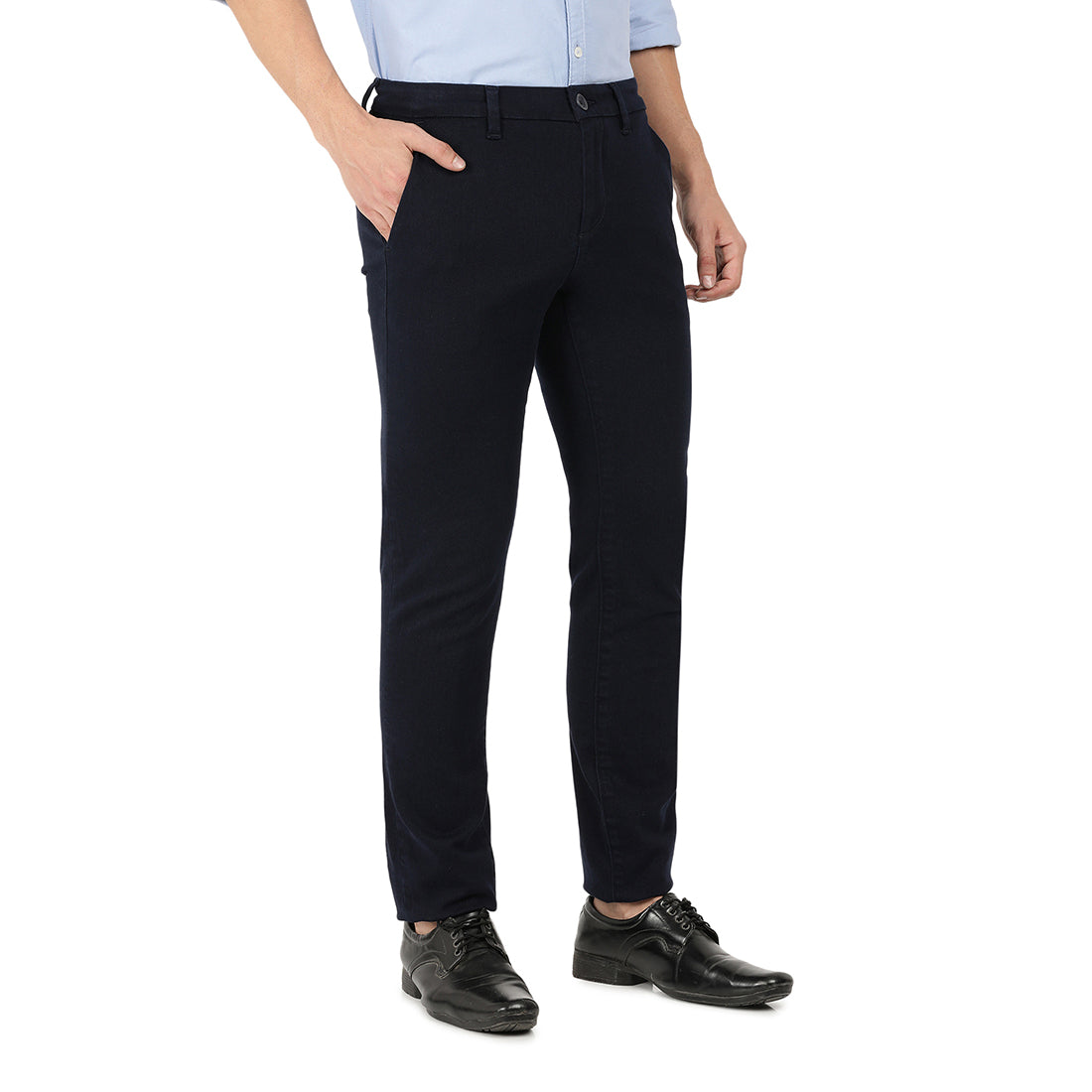 SKYLARK-Navy Blue Smart Casual Jeans