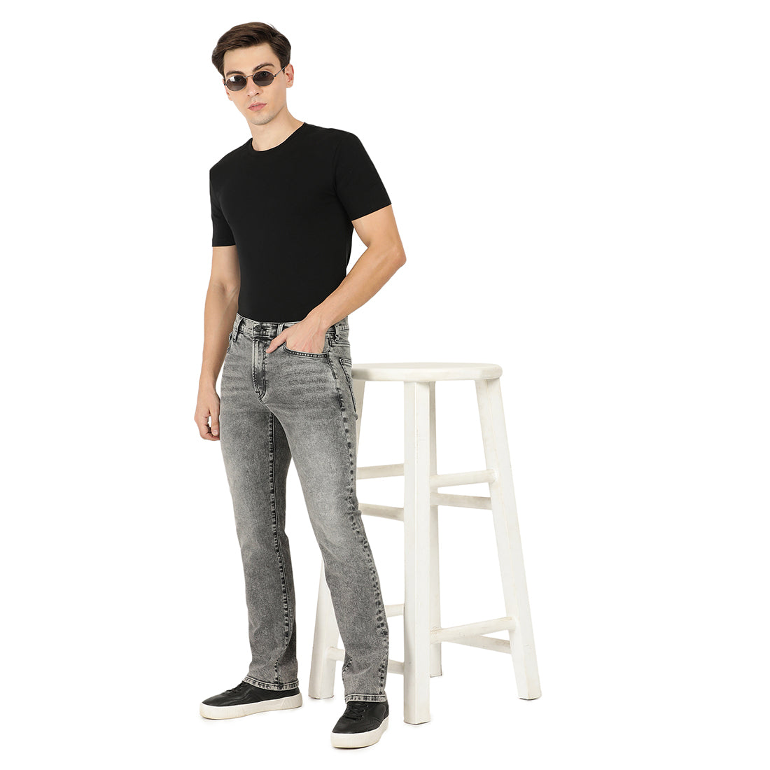 AUGUSTO-Grey Regular Fit Jeans