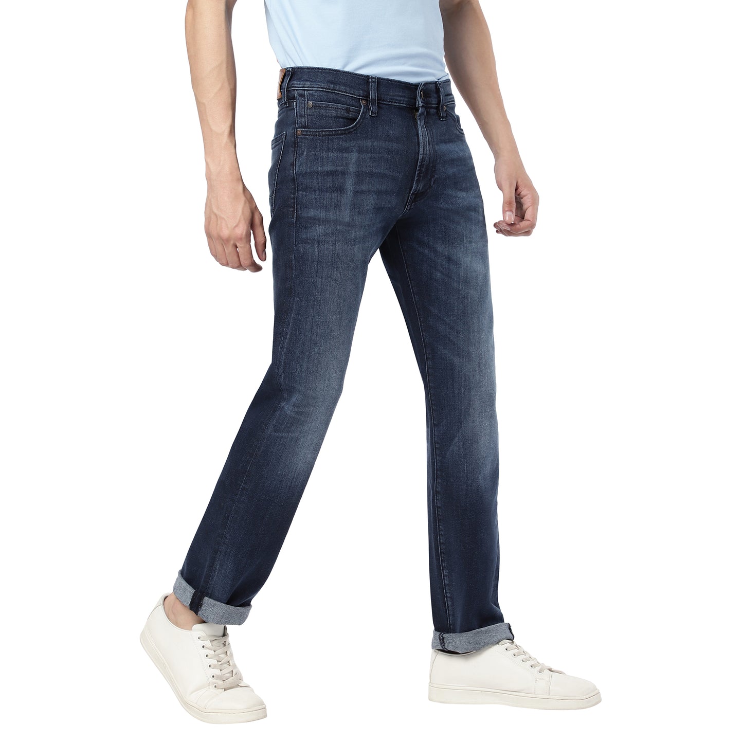 CAZORLA-Dark Blue Regular Fit Jeans