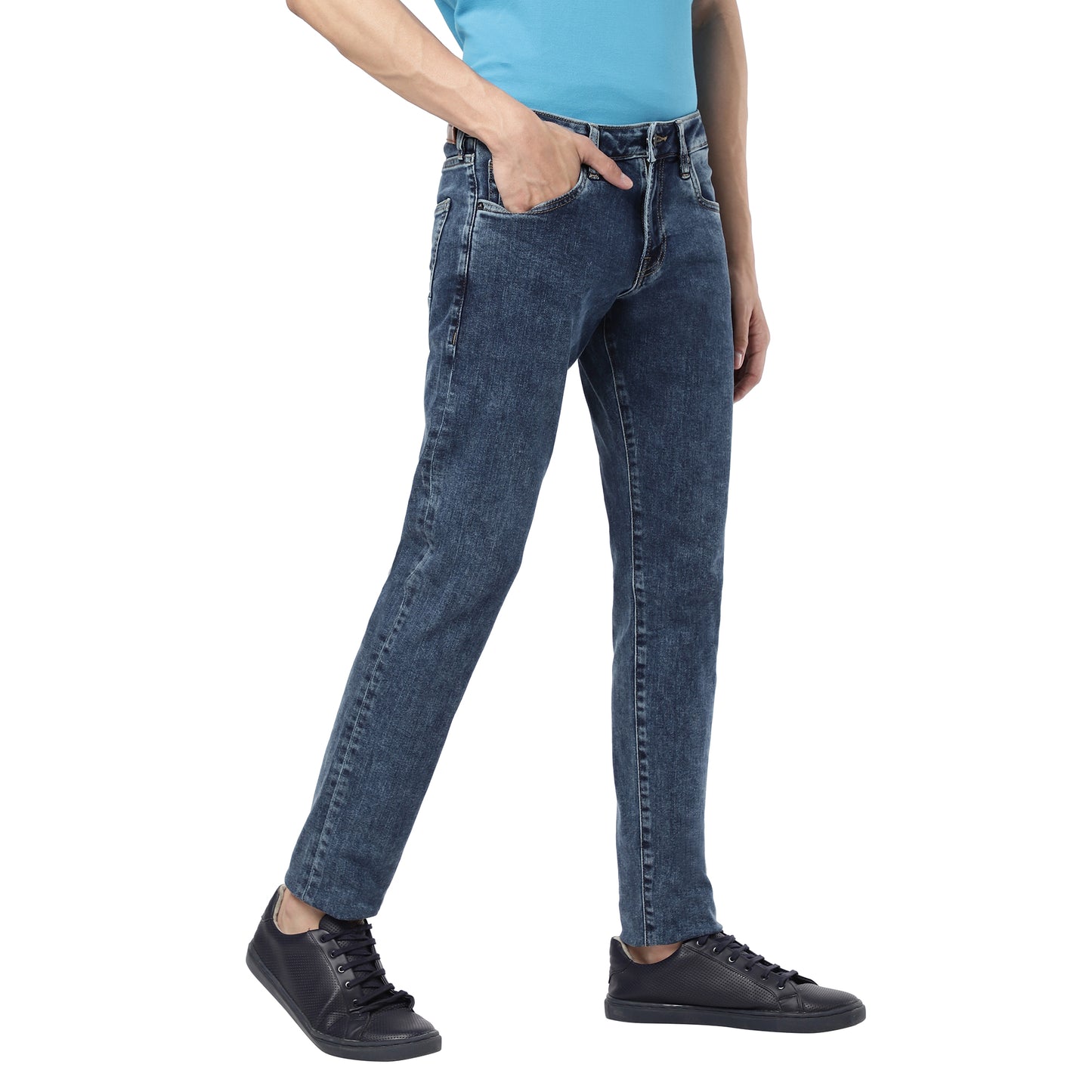 FALCAO-Blue Tapered Slim Jeans