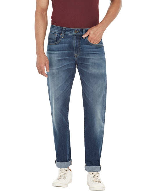 MANUEL-Blue Tapered Slim Jeans