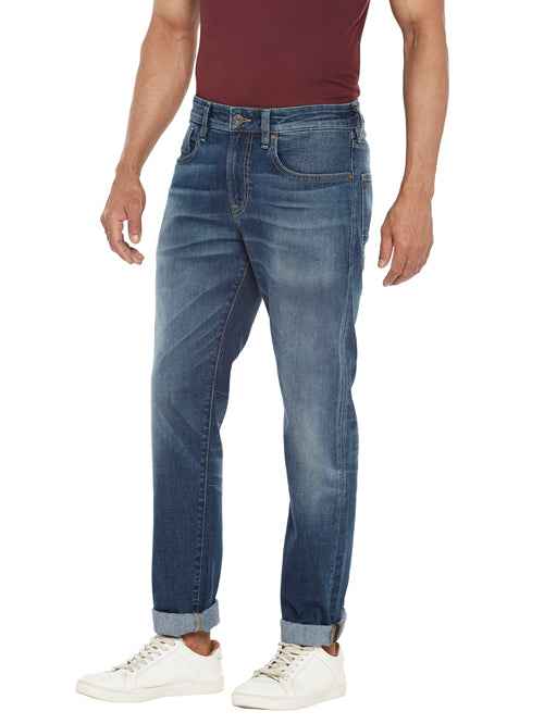 MANUEL-Blue Tapered Slim Jeans