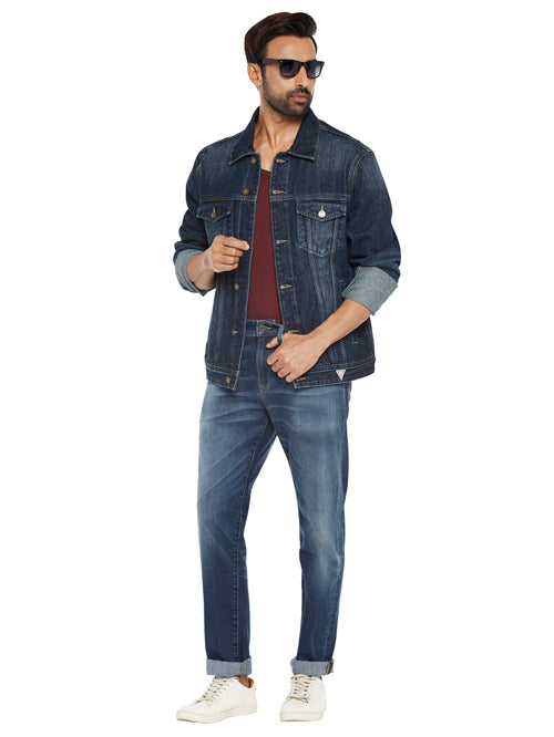 MANUEL-Blue Tapered Slim Jeans