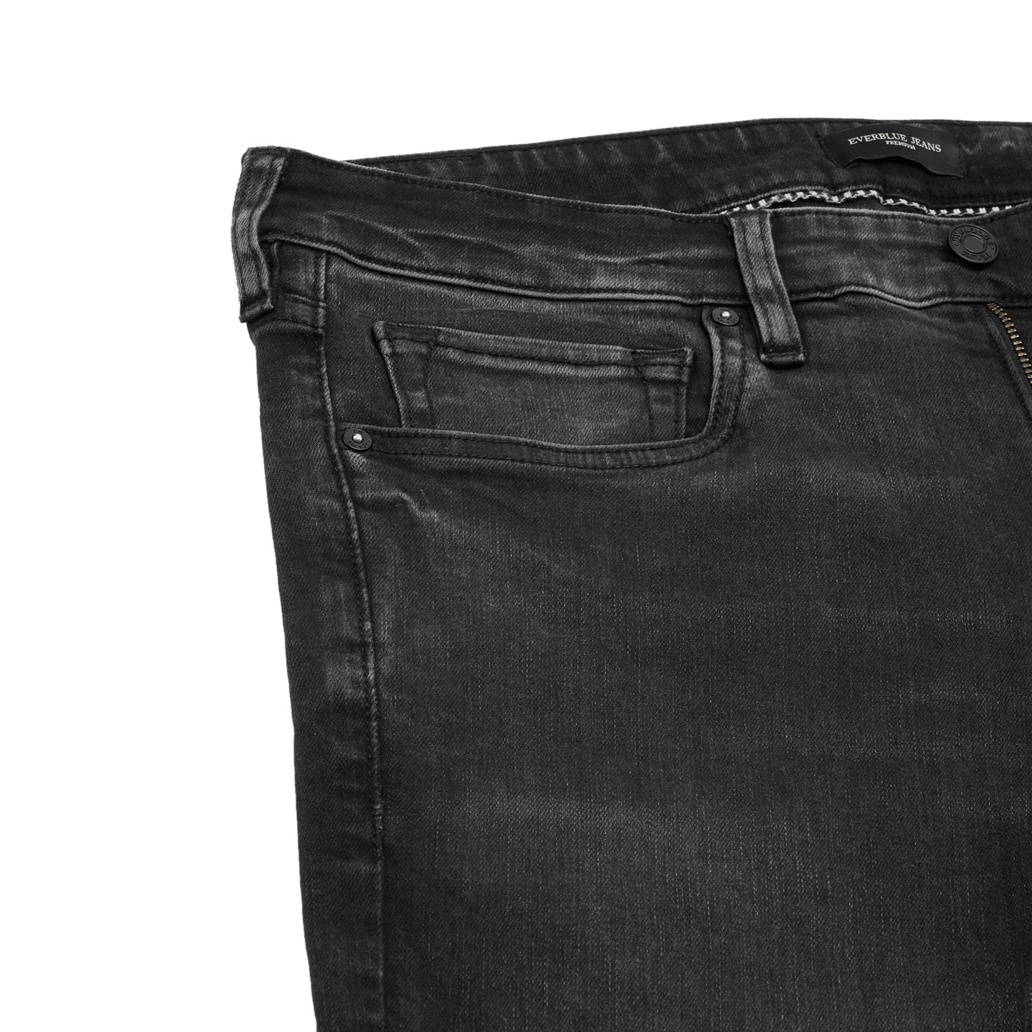 Silva-Tapered slim fit, black, clean look jeans